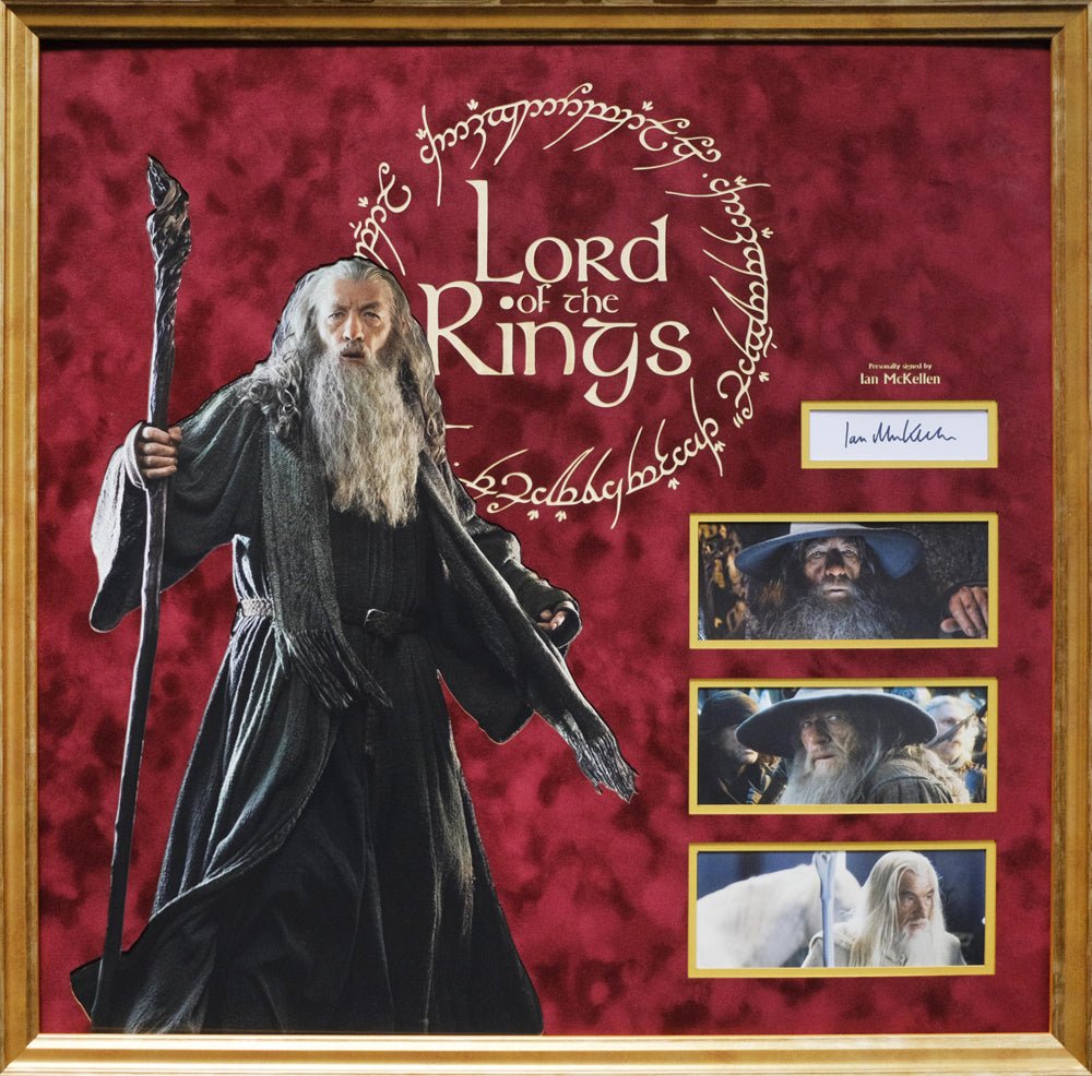 Lord Of The Rings personally signed by Ian McKellen - Memorabilia Framers Shop
