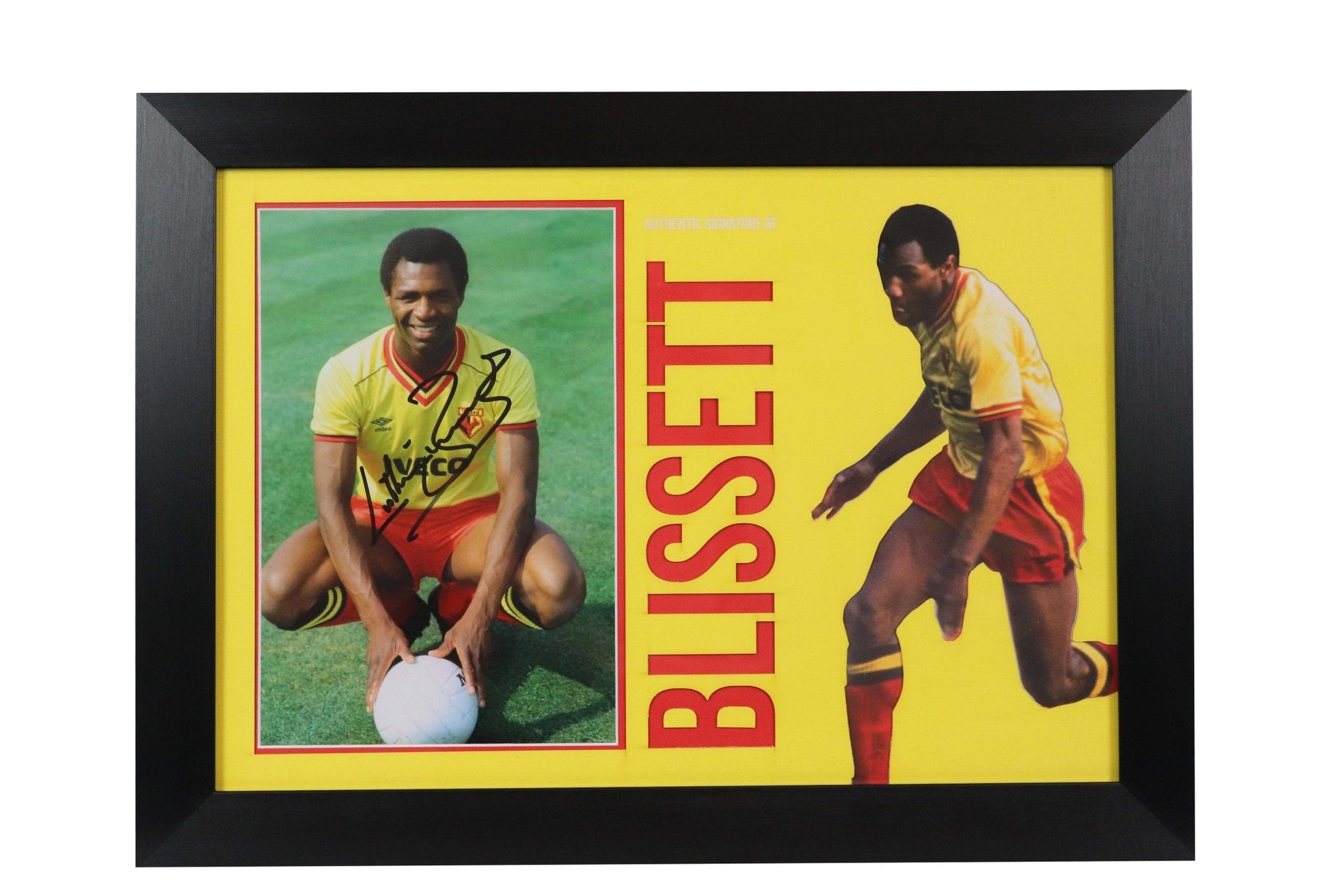 Luther Blisset Signed Photo Watford - Memorabilia Framers Shop