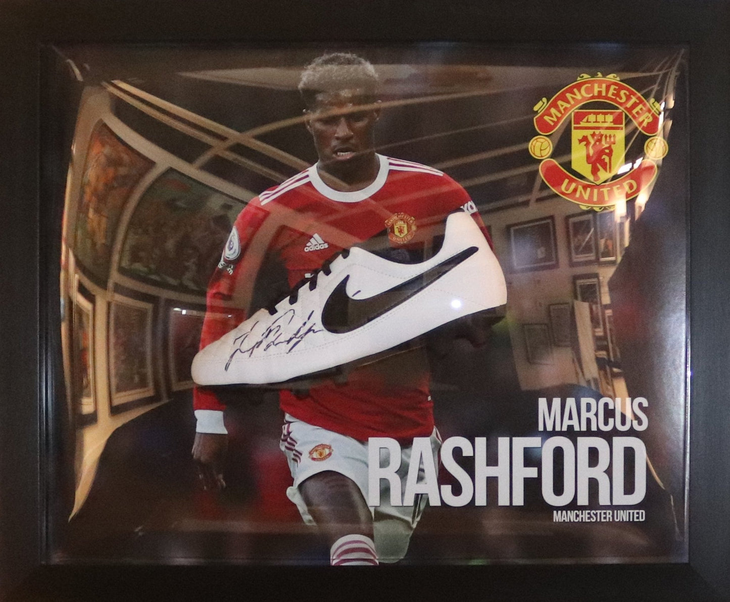 Marcus Rashford Signed Boot Framed Display - Memorabilia Framers Shop
