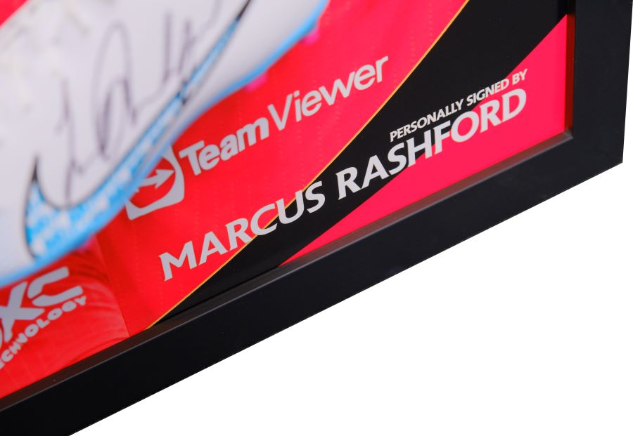 Marcus Rashford Signed Boot Framed Display - Memorabilia Framers Shop
