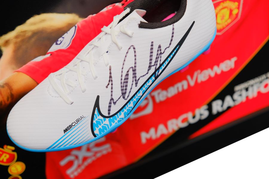 Marcus Rashford Signed Boot Framed Display - Memorabilia Framers Shop