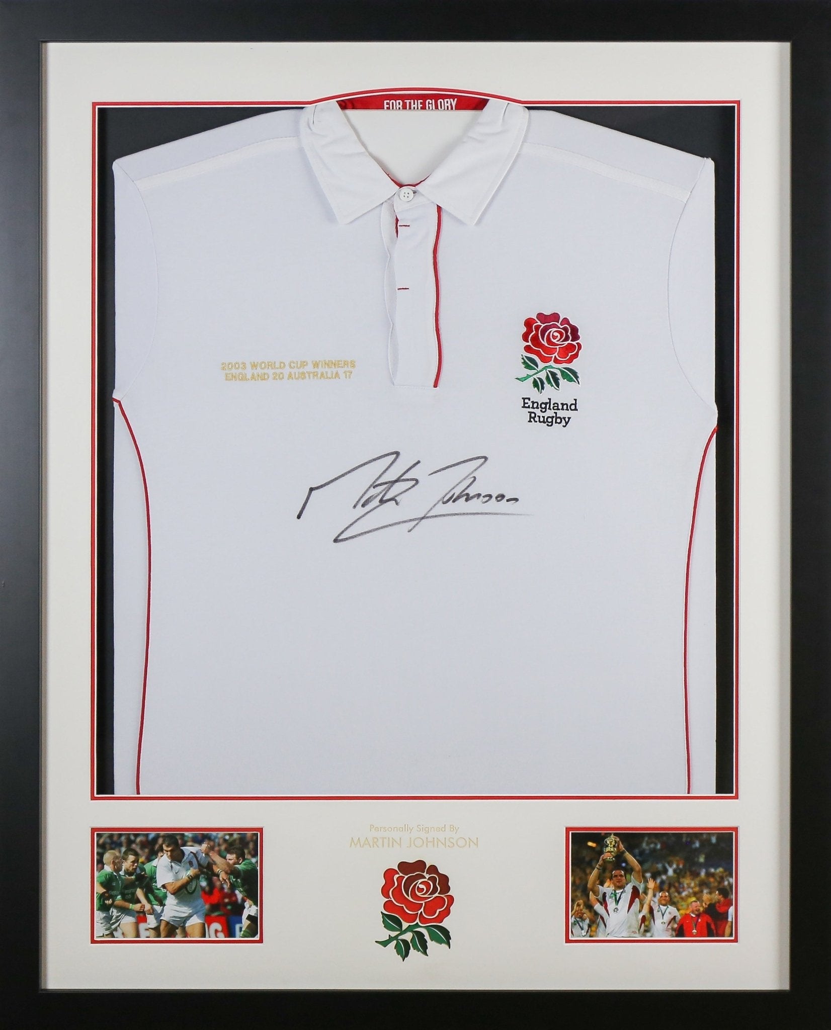 Martin Johnson Signed Shirt Framed Display - Memorabilia Framers Shop