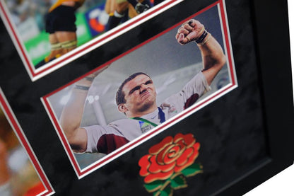 Martin Johnson Signed White Card Framed Display - Memorabilia Framers Shop