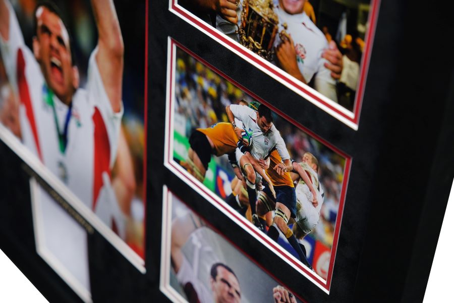Martin Johnson Signed White Card Framed Display - Memorabilia Framers Shop