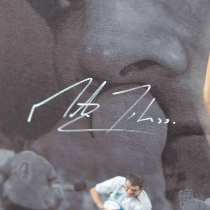 Martin Johnson Signed Canvas Display