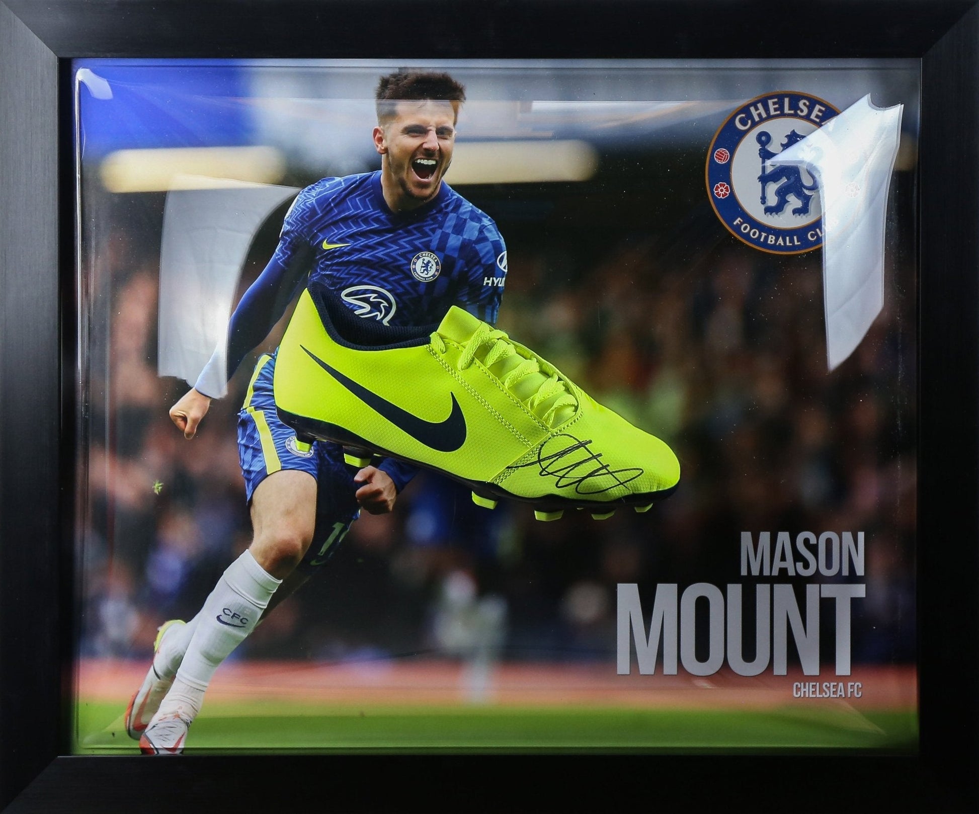 Mason Mount Signed Chelsea Boot Framed Display - Memorabilia Framers Shop