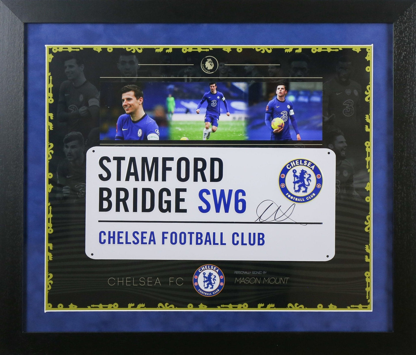Mason Mount Signed Chelsea Roadsign Framed Display - Memorabilia Framers Shop