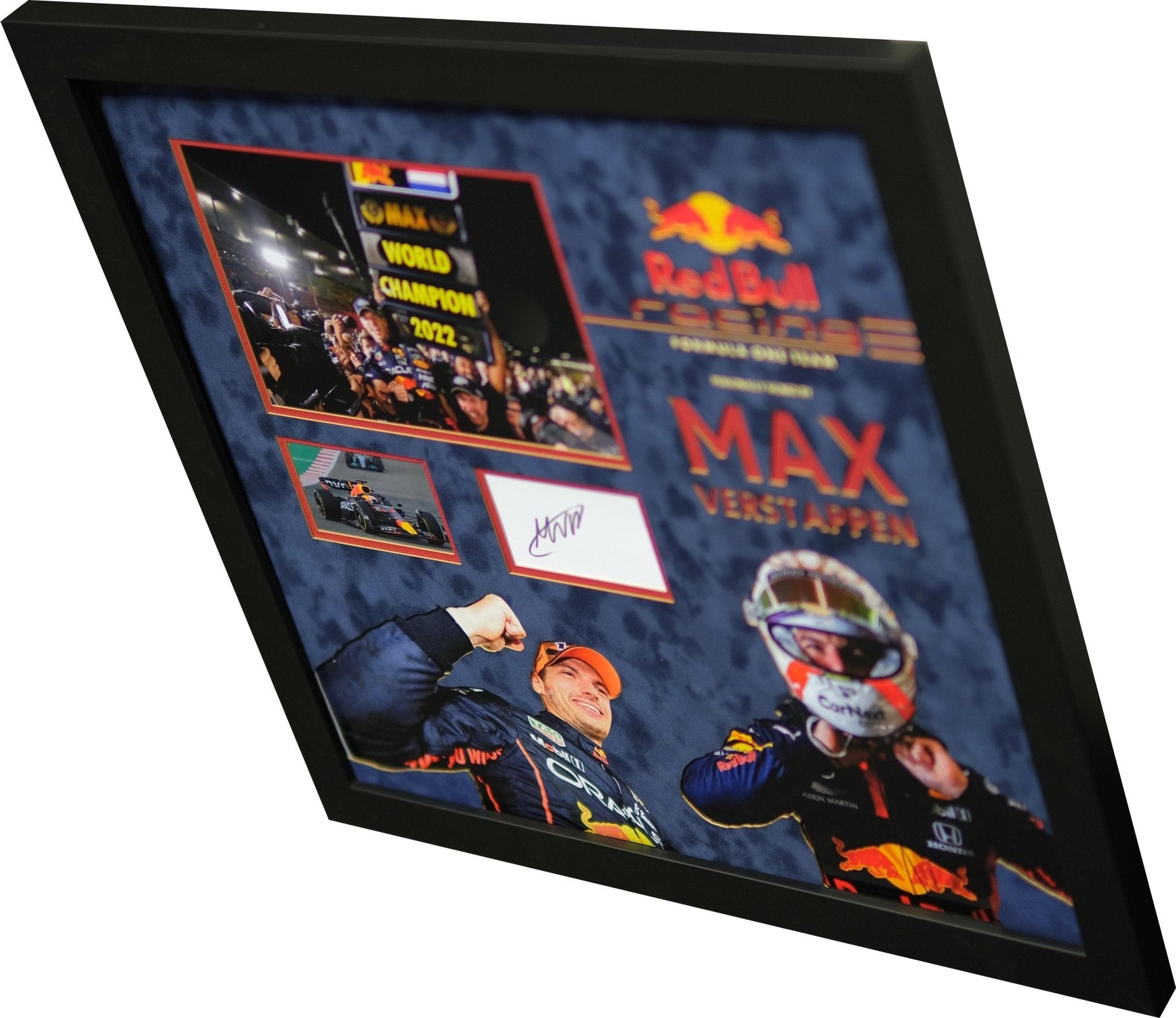 Max Verstappen Signed White Card Display - Memorabilia Framers Shop