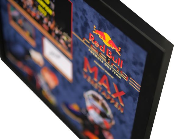 Max Verstappen Signed White Card Display - Memorabilia Framers Shop