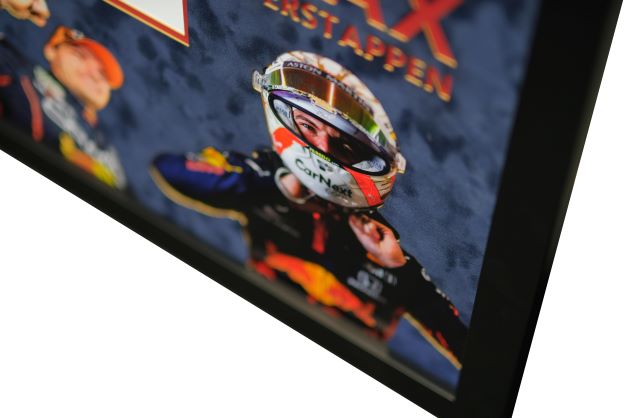 Max Verstappen Signed White Card Display - Memorabilia Framers Shop