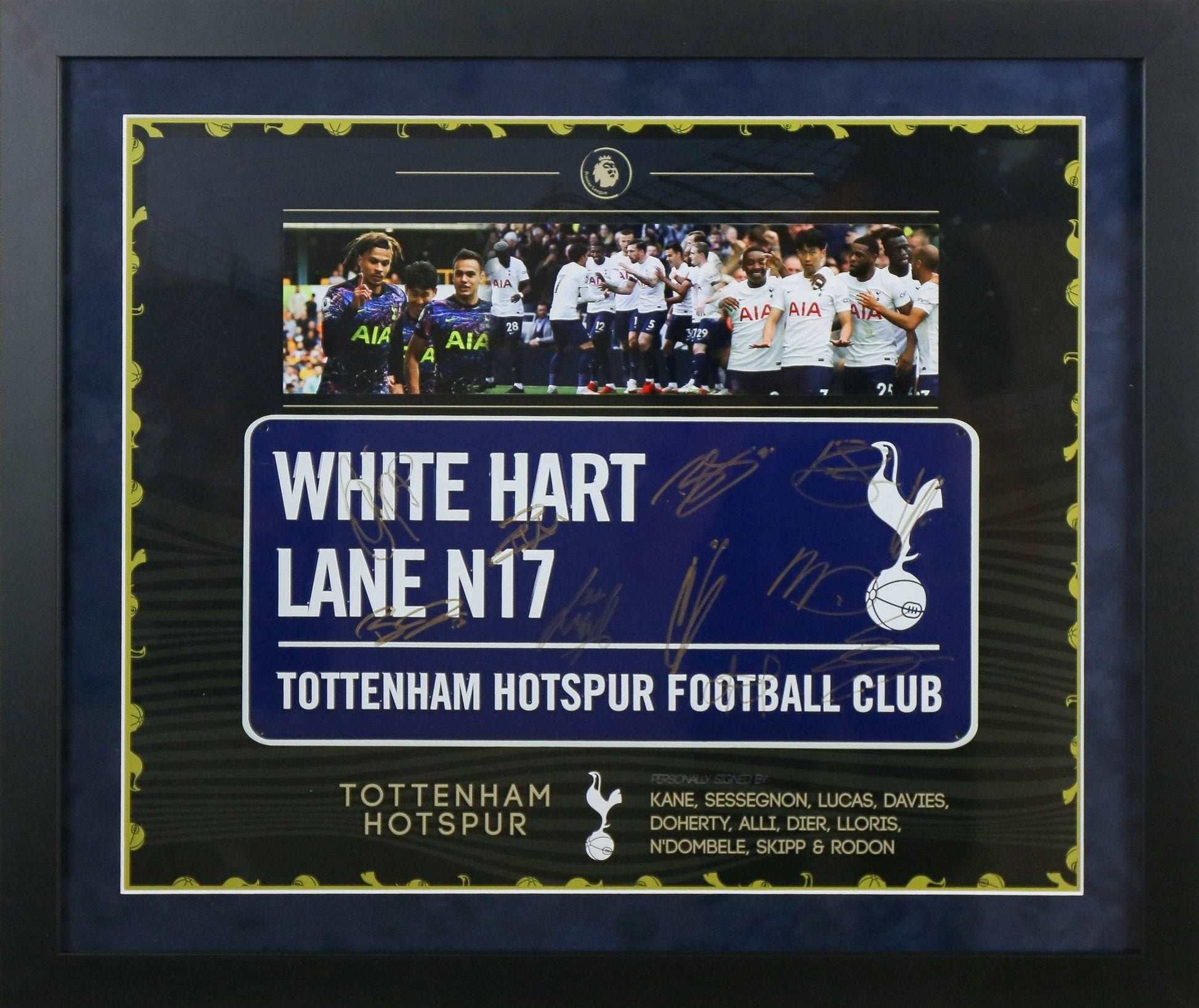 Multi Signed Spurs Roadsign Framed Display - Memorabilia Framers Shop