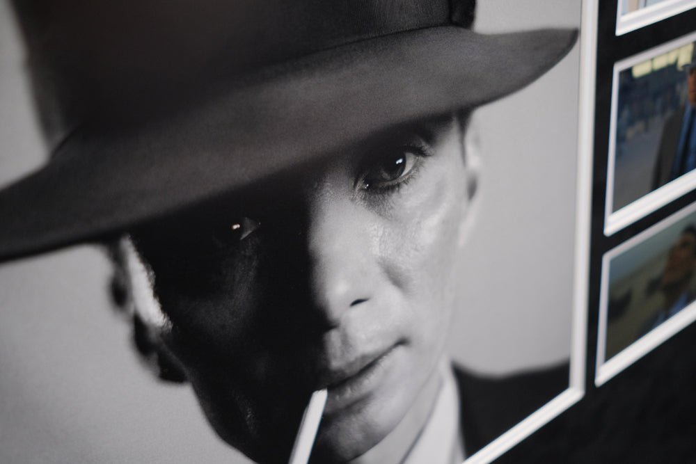 Oppenheimer signed whitecard by Cillian Murphy - Memorabilia Framers Shop