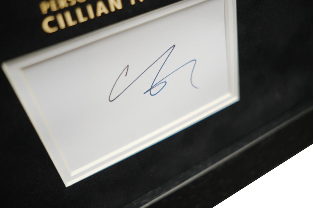 Oppenheimer signed whitecard by Cillian Murphy - Memorabilia Framers Shop