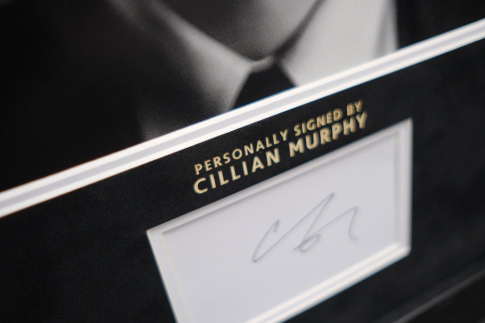 Oppenheimer signed whitecard by Cillian Murphy - Memorabilia Framers Shop