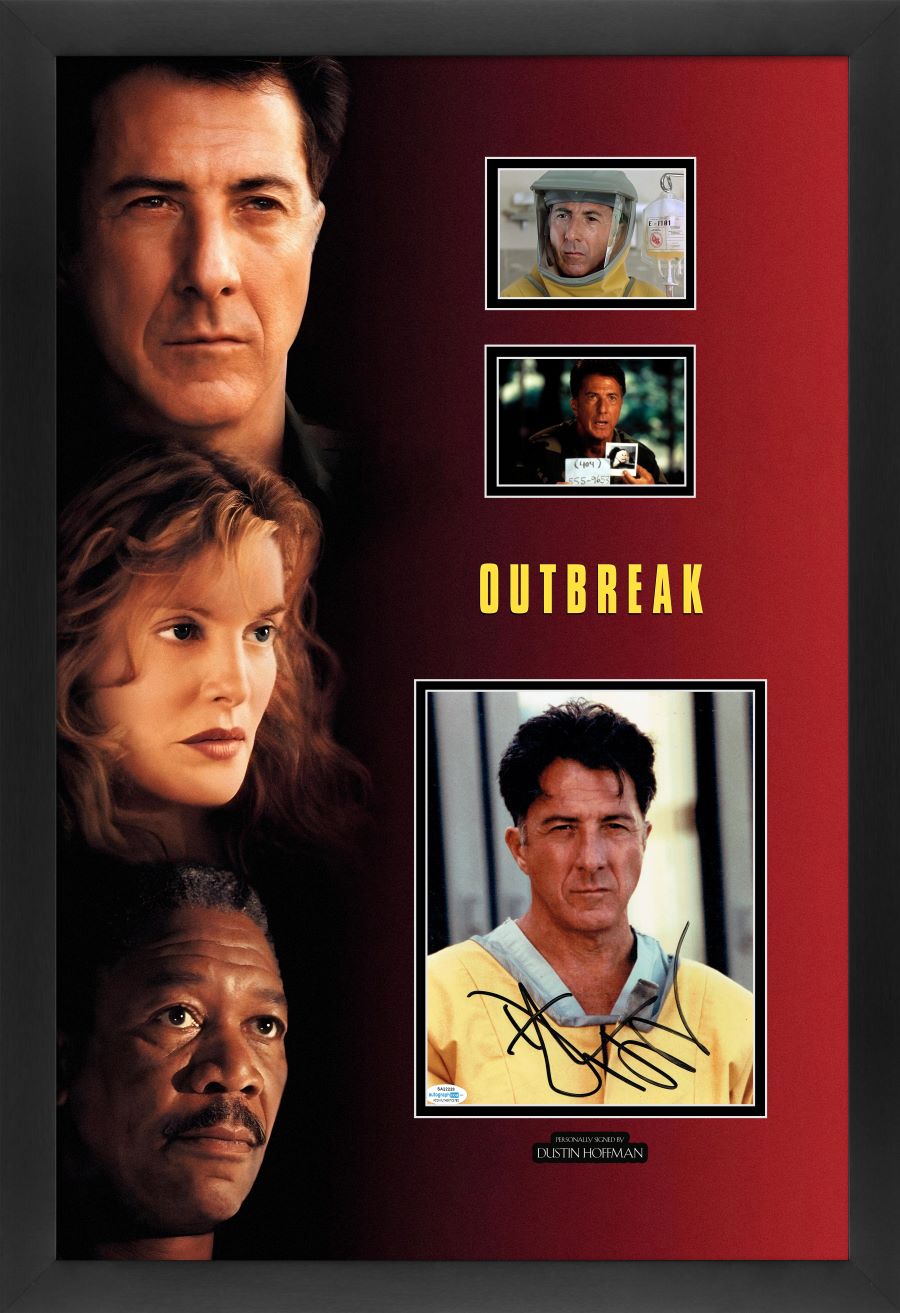 Outbreak Signed Photograph Display Signed by Dustin Hoffman - Memorabilia Framers Shop