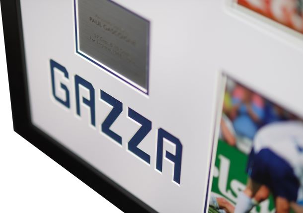 Paul Gascoigne 1990 England Signed Display - Memorabilia Framers Shop