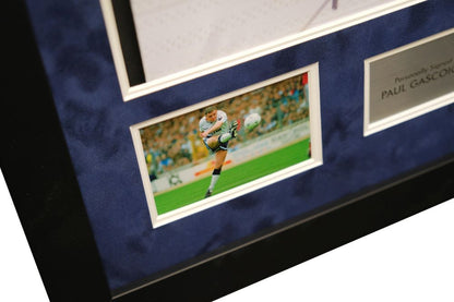 Paul Gascoigne Signed Spurs Shirt - Memorabilia Framers Shop
