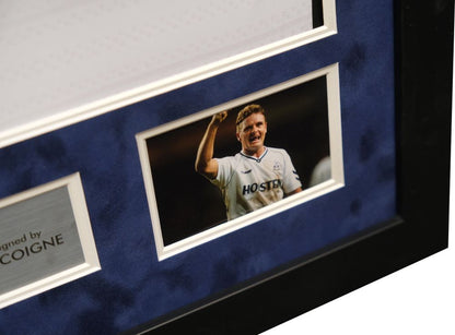Paul Gascoigne Signed Spurs Shirt - Memorabilia Framers Shop