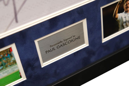 Paul Gascoigne Signed Spurs Shirt - Memorabilia Framers Shop