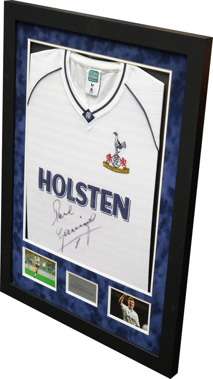 Paul Gascoigne Signed Spurs Shirt - Memorabilia Framers Shop
