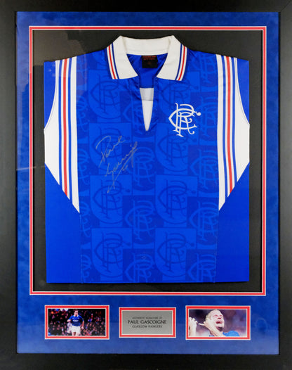 Paul Gascoigne Signed Shirt Framed Display