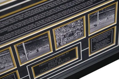 Pele and Banks signed Photograph Framed Display - Memorabilia Framers Shop