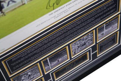 Pele and Banks signed Photograph Framed Display - Memorabilia Framers Shop