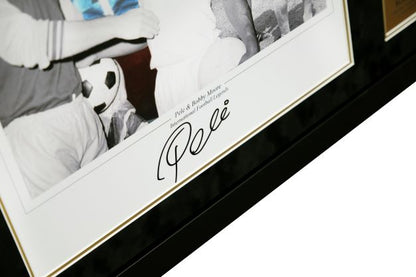 Pele and Bobby Moore Signed Display - Memorabilia Framers Shop