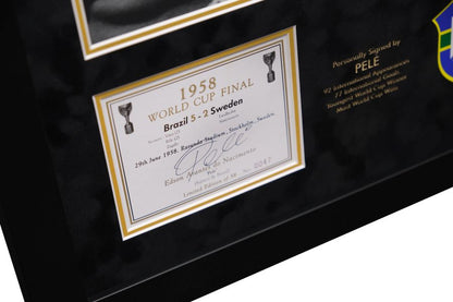 Pele Signed Photograph Framed Display - Memorabilia Framers Shop