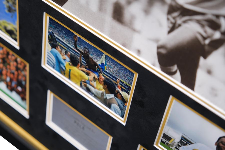Pele signed Photograph Framed Display - Memorabilia Framers Shop