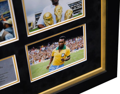 Pele signed Photograph Framed Display - Memorabilia Framers Shop