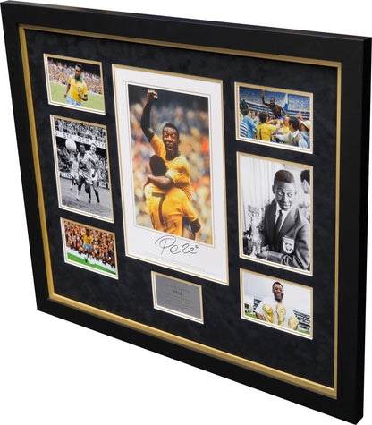 Pele signed Photograph Framed Display - Memorabilia Framers Shop