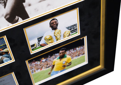 Pele signed Photograph Framed Display - Memorabilia Framers Shop