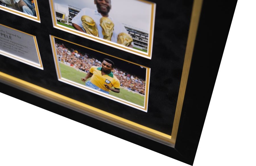 Pele signed Photograph Framed Display - Memorabilia Framers Shop