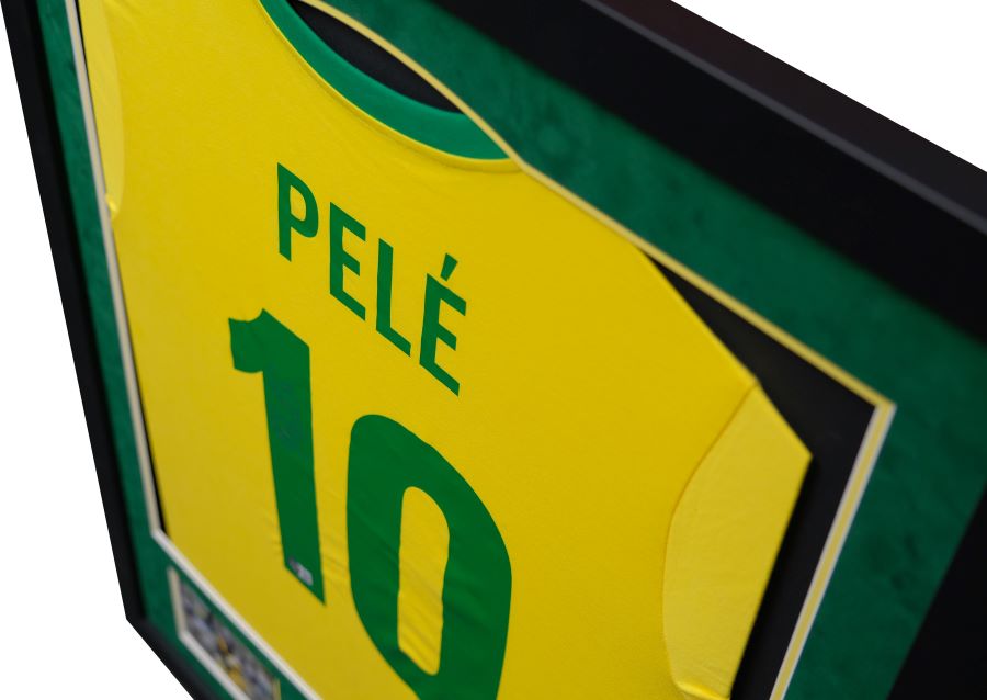 Pele Signed Shirt with BAS Beckett Authentication Certificate - Memorabilia Framers Shop