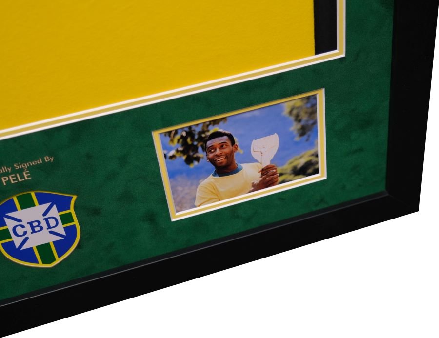 Pele Signed Shirt with BAS Beckett Authentication Certificate - Memorabilia Framers Shop