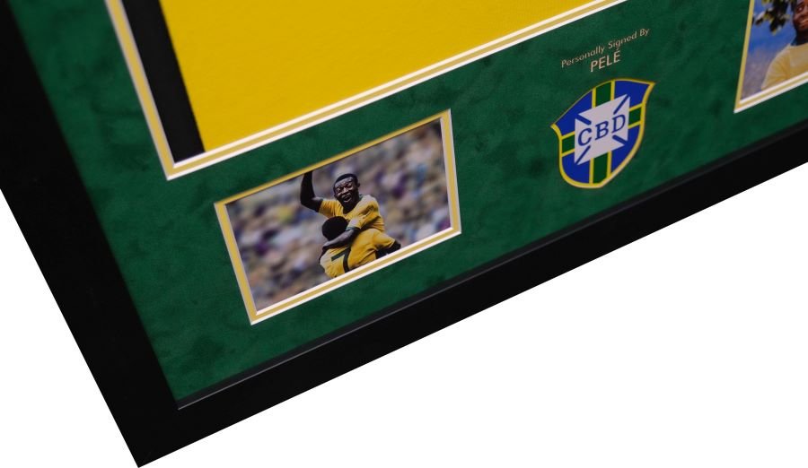 Pele Signed Shirt with BAS Beckett Authentication Certificate - Memorabilia Framers Shop
