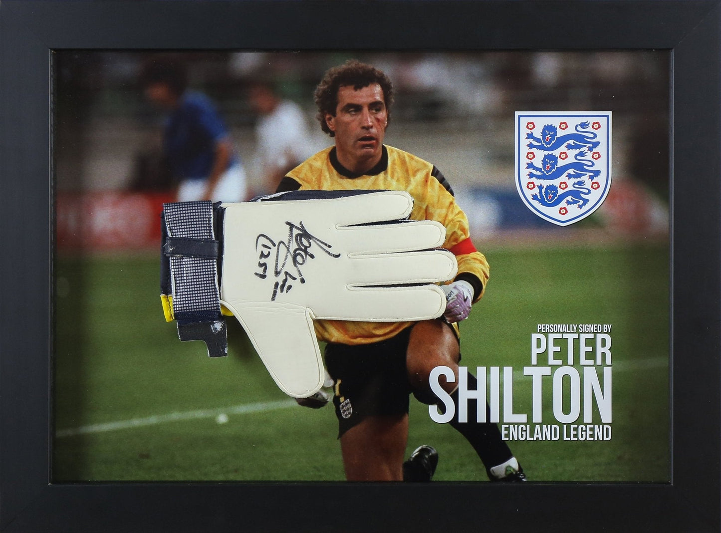 Peter Shilton England Signed Goal Keeper Glove Framed - Memorabilia Framers Shop