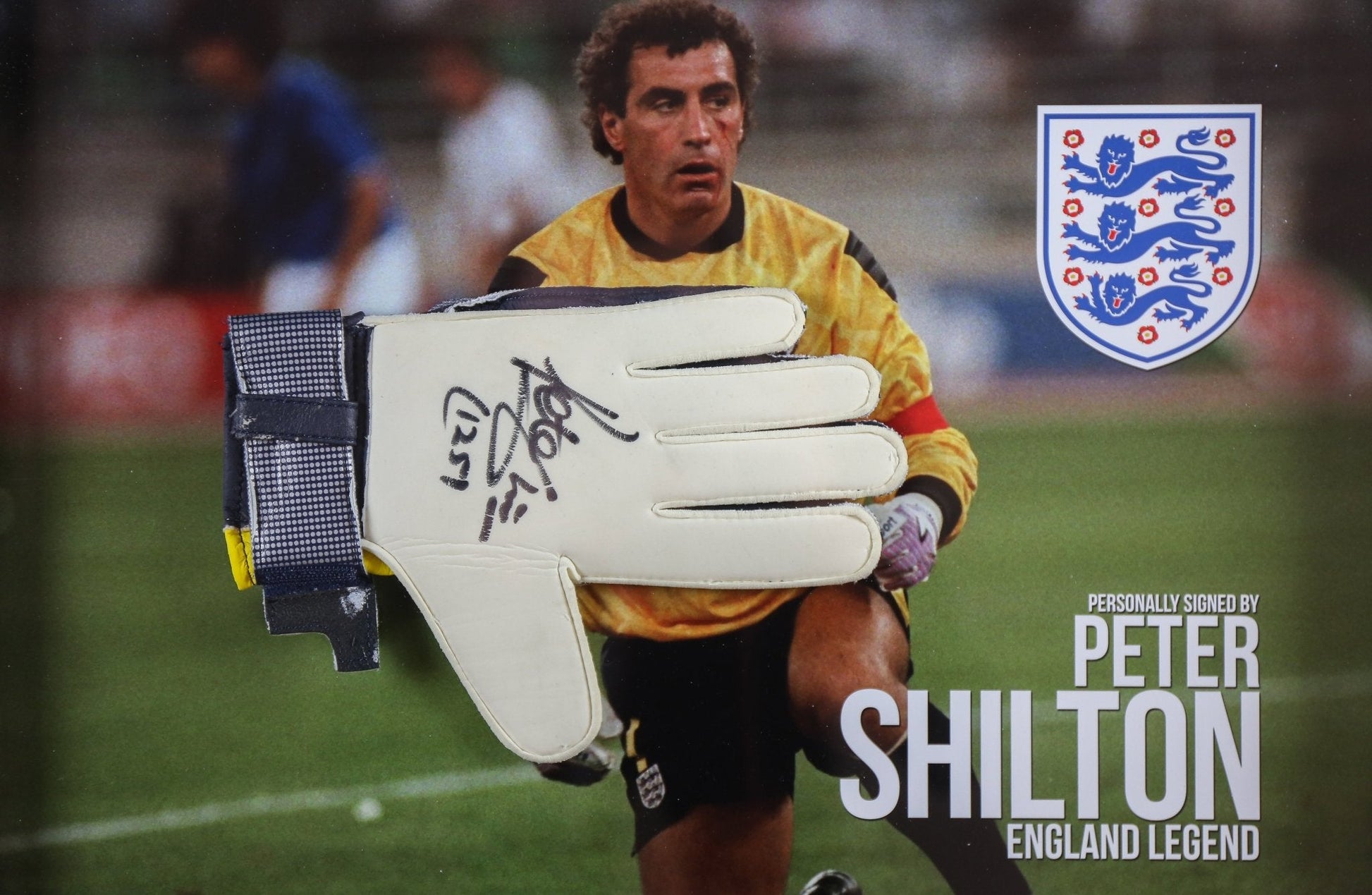 Peter Shilton England Signed Goal Keeper Glove Framed - Memorabilia Framers Shop