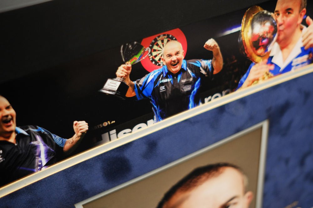 Phil 'Power' Taylor signed whitecard - Memorabilia Framers Shop