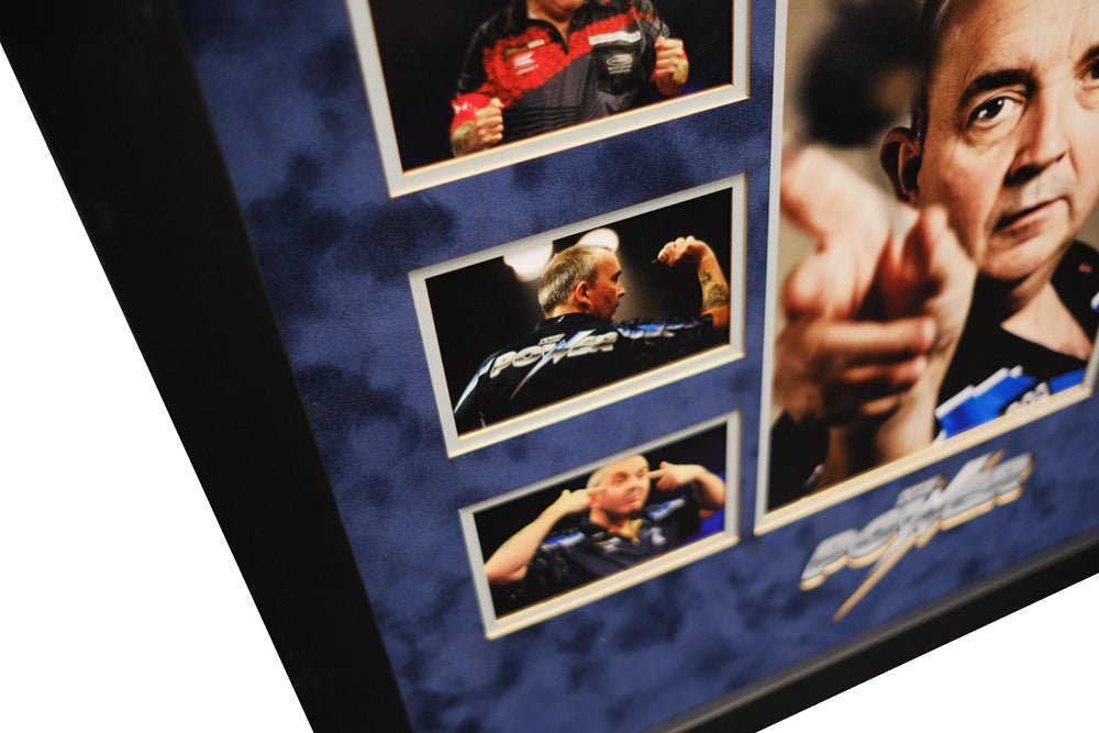Phil 'Power' Taylor signed whitecard - Memorabilia Framers Shop
