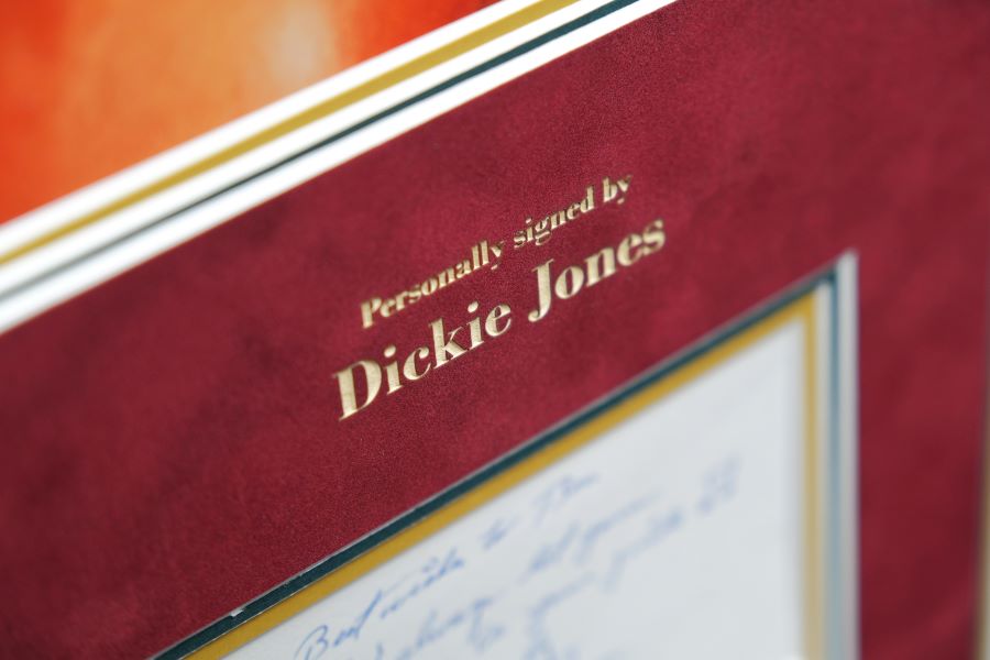 Pinocchio Photograph Display Signed by Dickie Jones - Memorabilia Framers Shop
