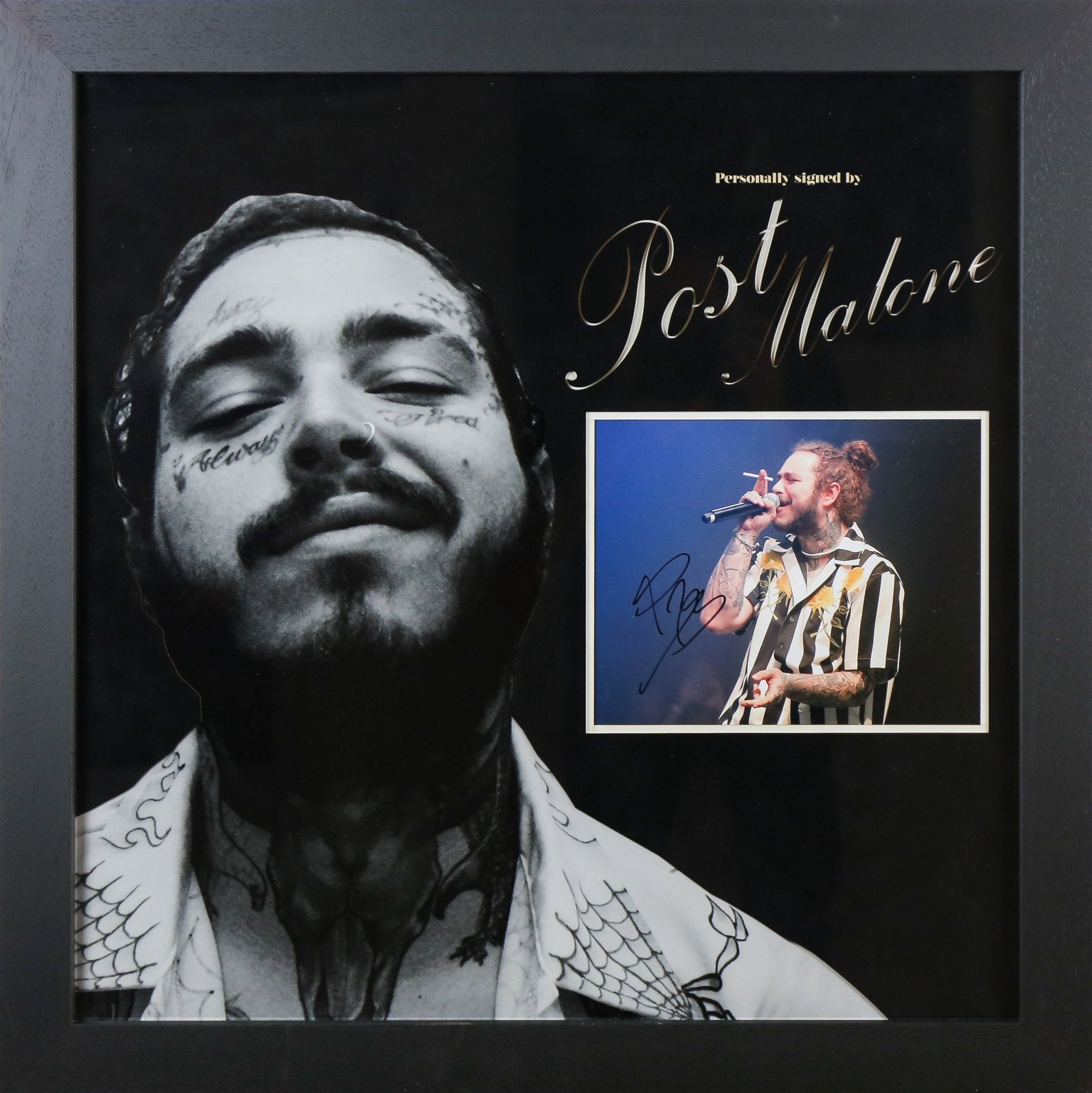 Post Malone Signed 12x8 Photograph Framed Display - Memorabilia Framers Shop
