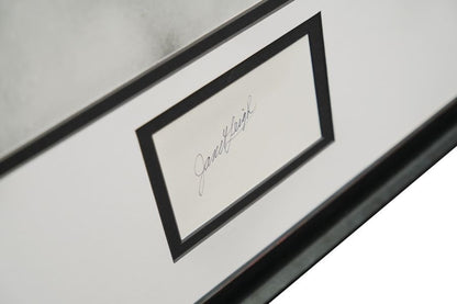 Psycho White Card Photograph Framed Display Signed By Janet Leigh - Memorabilia Framers Shop