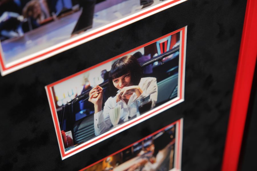 Pulp Fiction Framed Poster Display Signed by John Travolta and Uma Thurman - Memorabilia Framers Shop