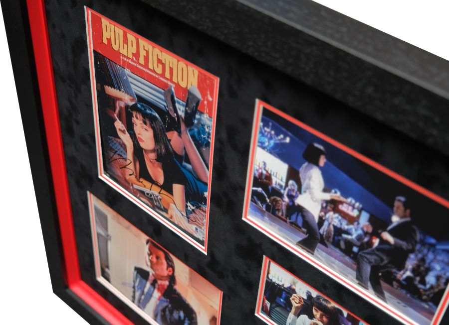 Pulp Fiction Framed Poster Display Signed by John Travolta and Uma Thurman - Memorabilia Framers Shop