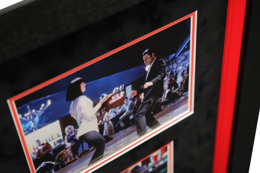 Pulp Fiction Framed Poster Display Signed by John Travolta and Uma Thurman - Memorabilia Framers Shop