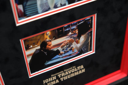 Pulp Fiction Framed Poster Display Signed by John Travolta and Uma Thurman - Memorabilia Framers Shop