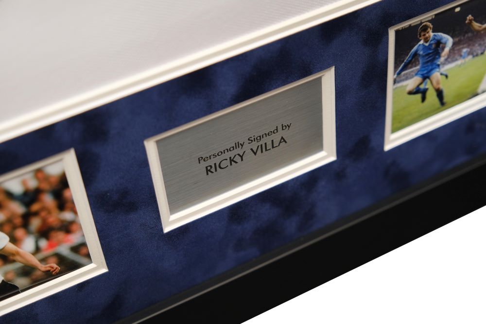 Ricky Villa Signed Spurs Shirt Framed Display - Memorabilia Framers Shop