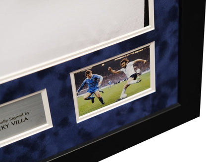 Ricky Villa Signed Spurs Shirt Framed Display - Memorabilia Framers Shop